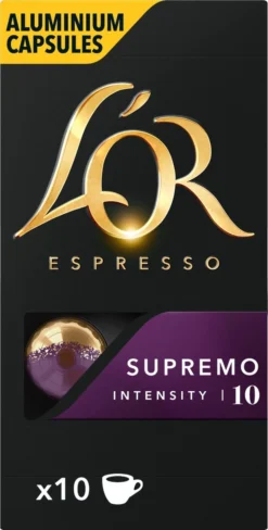 L'OR Espresso Supremo Koffiecups - Intensiteit 10/12 - 10 X 10 Capsules 19 L'OR Espresso Supremo Koffiecups - Intensiteit 10/12 - 10 X 10 Capsules -Koffie Korting Winkel 607x1200 1