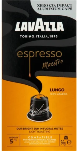Lavazza Espresso Lungo - Aluminium Nespresso Capsules - 10 Stuks -Koffie Korting Winkel 614x1200 2