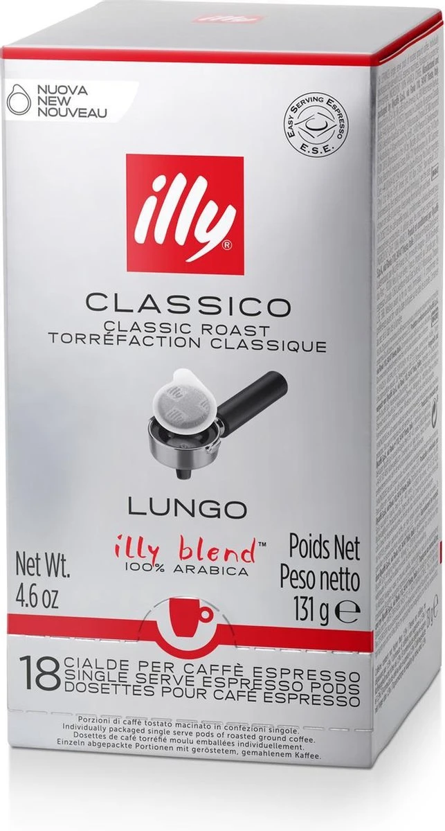 Illy - E.S.E. Servings Classico Lungo 12 X 18 Stuks 1 Illy - E.S.E. Servings Classico Lungo 12 X 18 Stuks