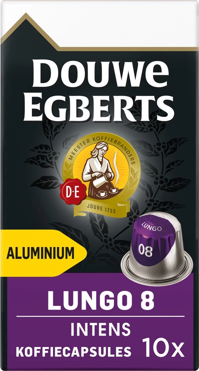 Douwe Egberts Lungo Intens Koffiecups - Intensiteit 8/12 - 10 X 10 Capsules 7 Douwe Egberts Lungo Intens Koffiecups - Intensiteit 8/12 - 10 X 10 Capsules - Afbeelding 7