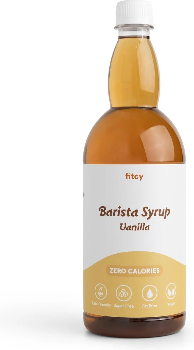 Fitcy | Koffiesiroop | Vanille | Barista Syrup | Zero | Vegan | Vetvrij | Suikervrij | Keto-vriendelijk | Koffie | Siroop | 1L 1 Fitcy | Koffiesiroop | Vanille | Barista Syrup | Zero | Vegan | Vetvrij | Suikervrij | Keto-vriendelijk | Koffie | Siroop | 1L