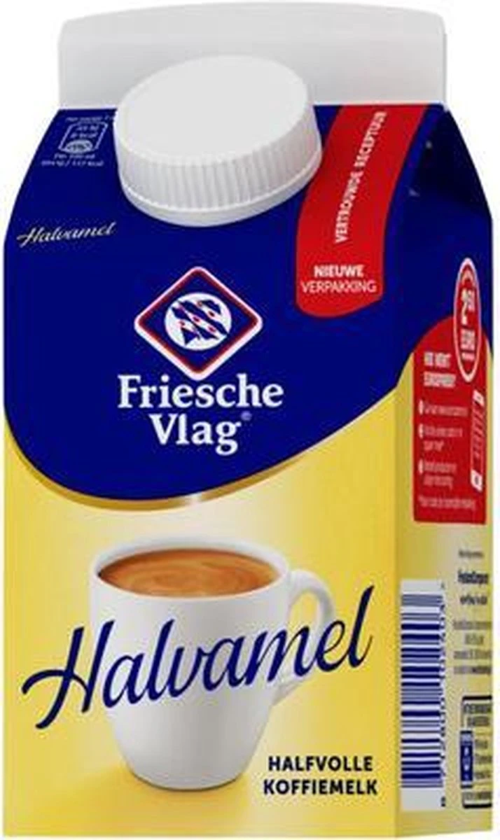 Friesche Vlag Koffiemelk Halvamel - 18 X 455 ML 2 Friesche Vlag Koffiemelk Halvamel - 18 X 455 ML - Afbeelding 2