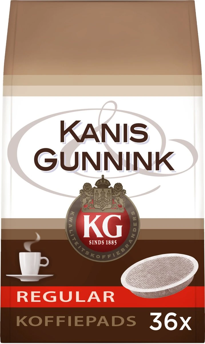 Kanis & Gunnink Regular Koffiepads - 10 X 36 Pads 2 Kanis & Gunnink Regular Koffiepads - 10 X 36 Pads - Afbeelding 2