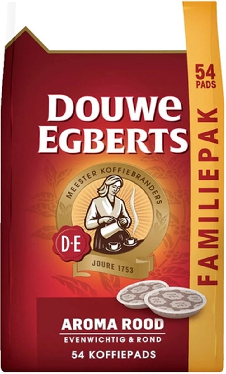 Douwe Egberts Aroma Rood Koffiepads - 4 X 54 Pads 7 Douwe Egberts Aroma Rood Koffiepads - 4 X 54 Pads - Afbeelding 7