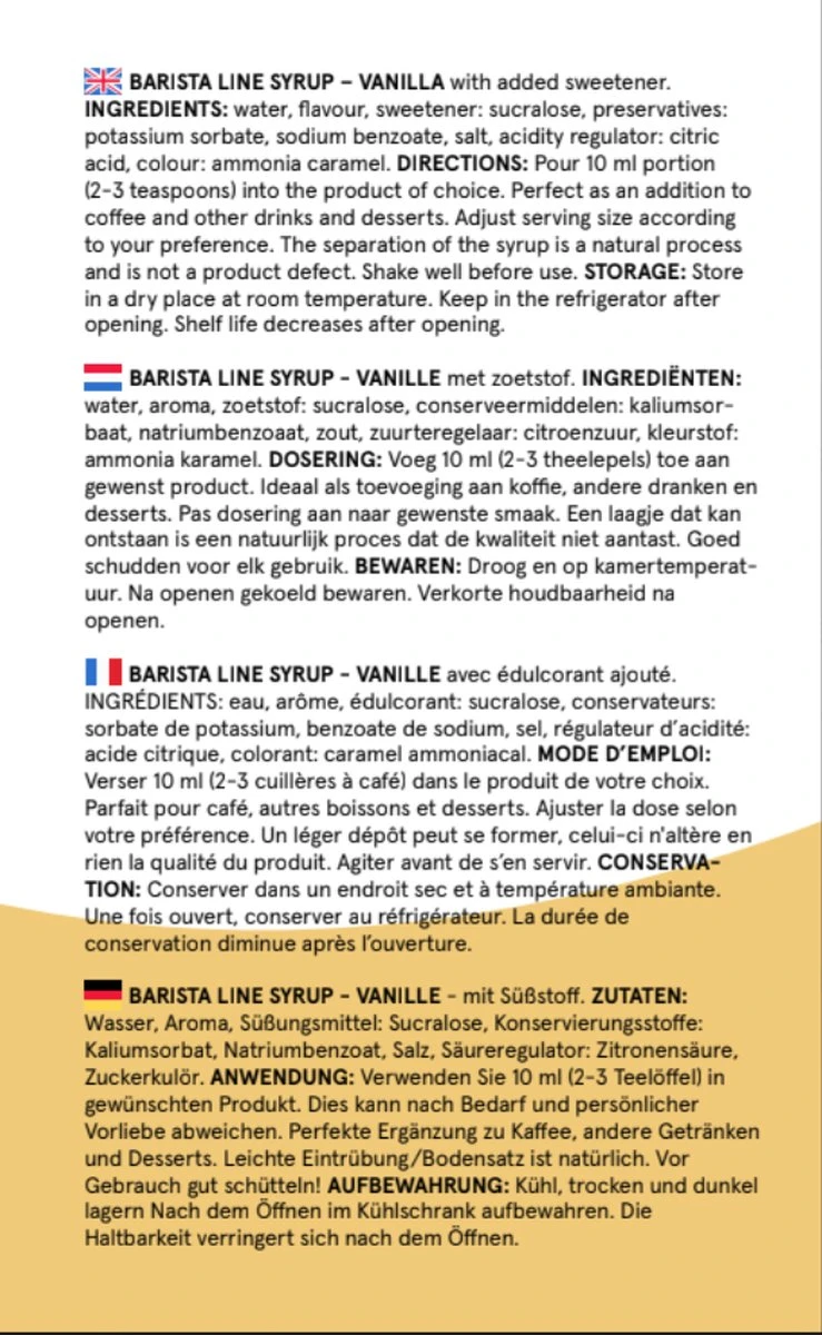 Fitcy | Koffiesiroop | Vanille | Barista Syrup | Zero | Vegan | Vetvrij | Suikervrij | Keto-vriendelijk | Koffie | Siroop | 1L 3 Fitcy | Koffiesiroop | Vanille | Barista Syrup | Zero | Vegan | Vetvrij | Suikervrij | Keto-vriendelijk | Koffie | Siroop | 1L - Afbeelding 3