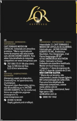 L'OR Espresso Ristretto Koffiecups - Intensiteit 11/12 - 4 X 40 Capsules 19 L'OR Espresso Ristretto Koffiecups - Intensiteit 11/12 - 4 X 40 Capsules -Koffie Korting Winkel 764x1200