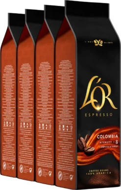 L'OR Espresso Origins Colombia Koffiebonen (8) - 4 X 500 Gram