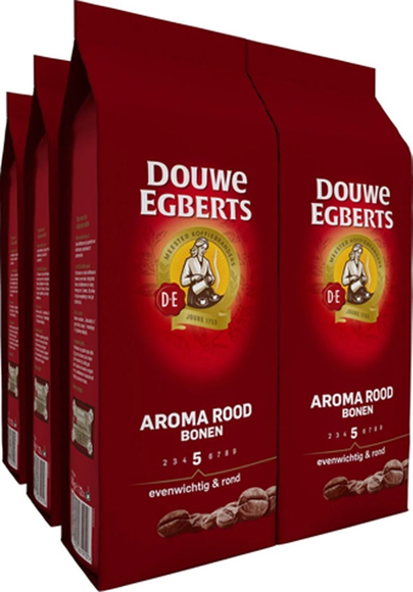 Douwe Egberts Aroma Rood Koffiebonen - 6 X 500 Gram 1 Douwe Egberts Aroma Rood Koffiebonen - 6 X 500 Gram