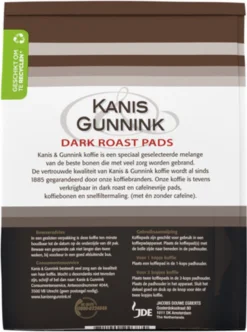 Kanis & Gunnink Dark Roast Koffiepads - 10 X 36 Pads 7 Kanis & Gunnink Dark Roast Koffiepads - 10 X 36 Pads -Koffie Korting Winkel 894x1200