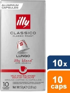 Illy Lungo Classico Koffiecups - Intensiteit 5/9 - 10 X 10 Capsules 6 Illy Lungo Classico Koffiecups - Intensiteit 5/9 - 10 X 10 Capsules -Koffie Korting Winkel 904x1200