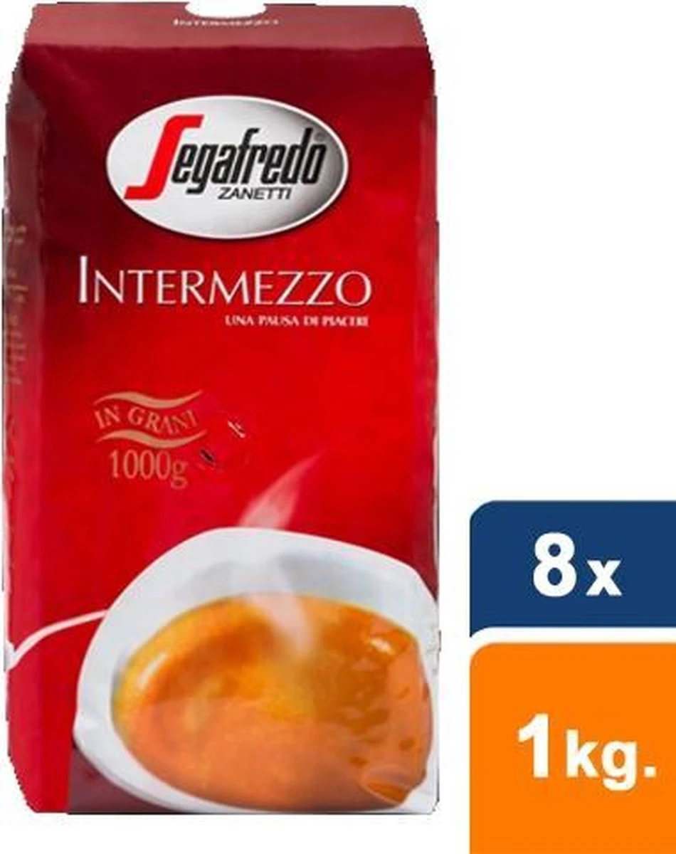 Segafredo Intermezzo Koffiebonen - 8 X 1 Kg 1 Segafredo Intermezzo Koffiebonen - 8 X 1 Kg