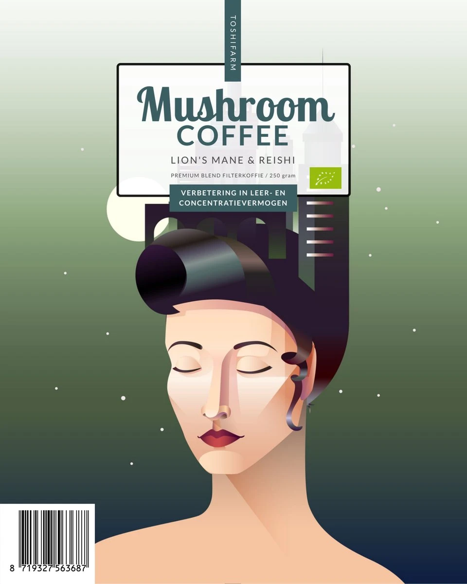 ToshiFarm Lion's Mane En Reishi Koffie - 250 Gram - Biologisch & Fair Trade - Verbetering In Concentratievermogen En Leervermogen - Filterkoffie Met Paddenstoel 2 ToshiFarm Lion's Mane En Reishi Koffie - 250 Gram - Biologisch & Fair Trade - Verbetering In Concentratievermogen En Leervermogen - Filterkoffie Met Paddenstoel - Afbeelding 2