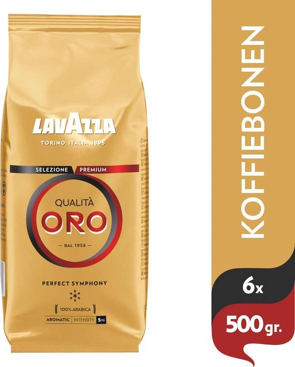 Lavazza Qualità Oro Koffiebonen 6 X 500g 2 Lavazza Qualità Oro Koffiebonen 6 X 500g - Afbeelding 2