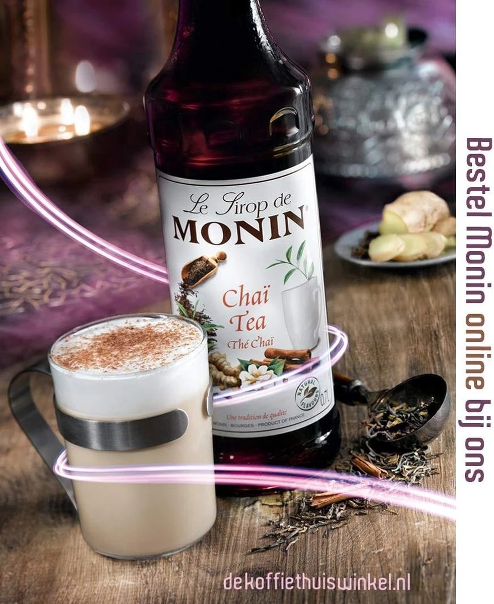 Monin Koffie/Thee Siroop Fles - Chai Tea - 70cl 2 Monin Koffie/Thee Siroop Fles - Chai Tea - 70cl - Afbeelding 2