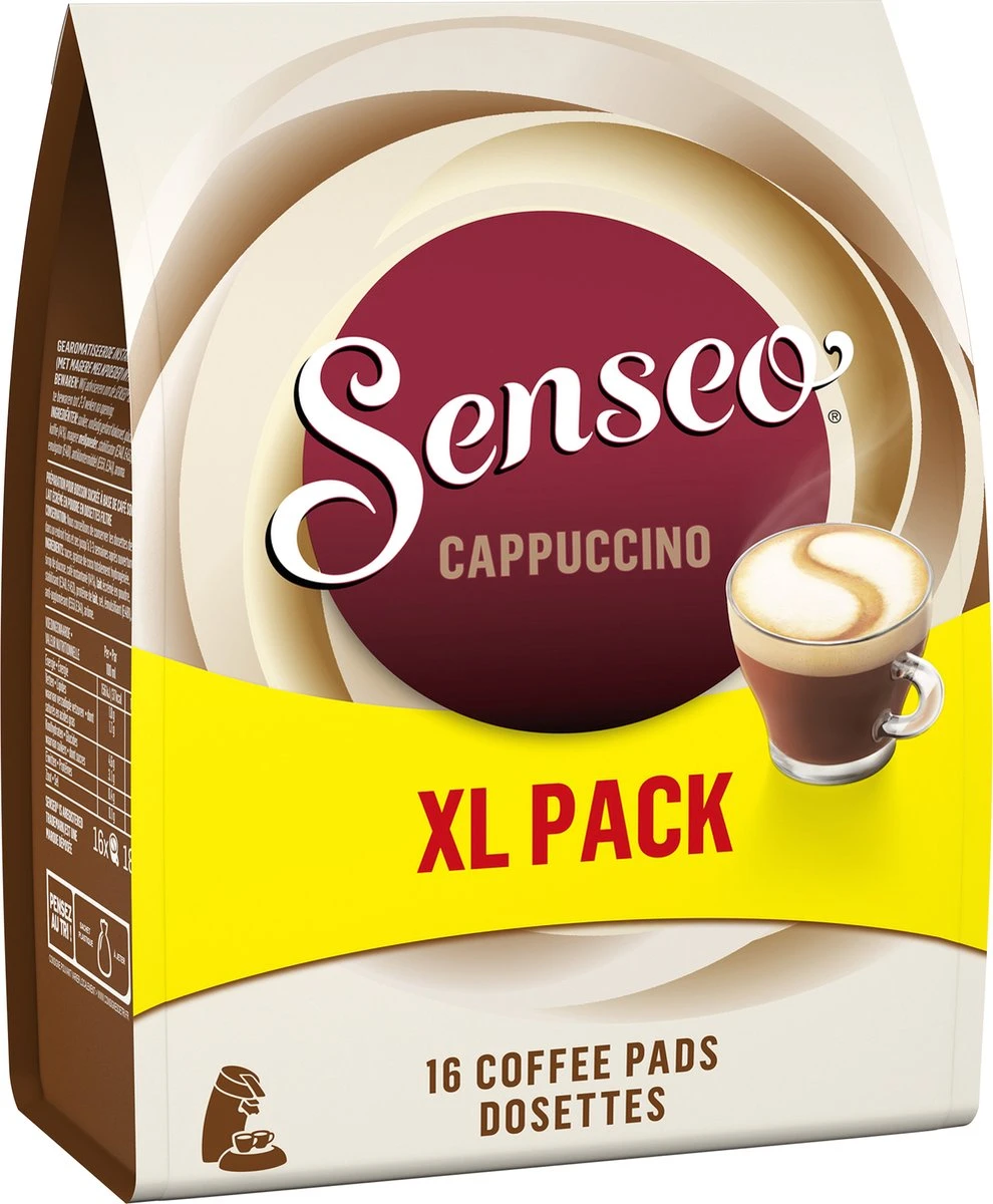 Senseo Cappuccino Koffiepads - 2/9 Intensiteit - 4 X 16 Pads - Voordeelverpakking 7 Senseo Cappuccino Koffiepads - 2/9 Intensiteit - 4 X 16 Pads - Voordeelverpakking - Afbeelding 7