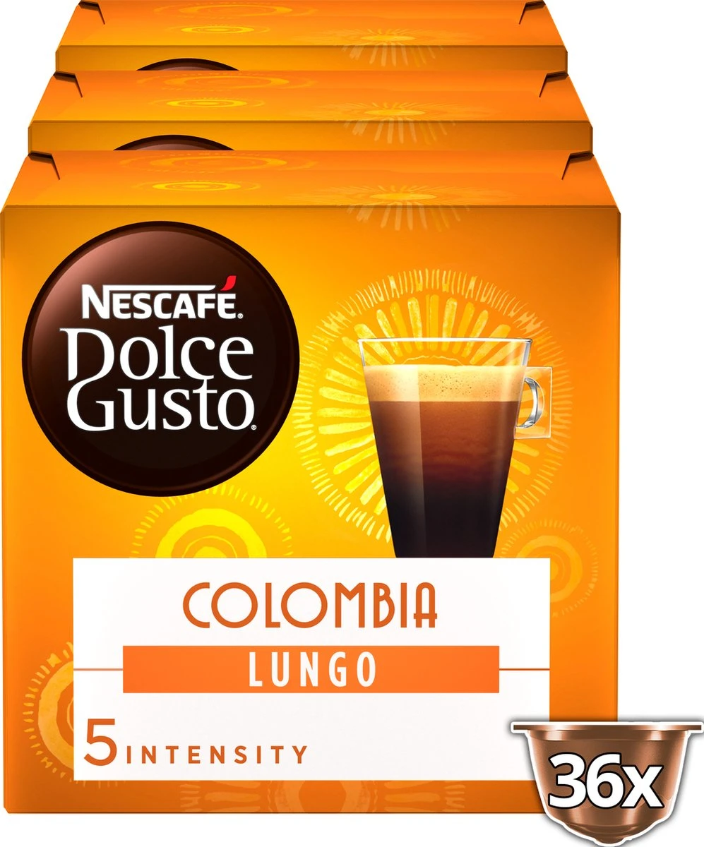Nescafé Dolce Gusto Absolute Origins Colombia Lungo Capsules - 36 Koffiecups - GB-ORG-05 1 Nescafé Dolce Gusto Absolute Origins Colombia Lungo Capsules - 36 Koffiecups - GB-ORG-05