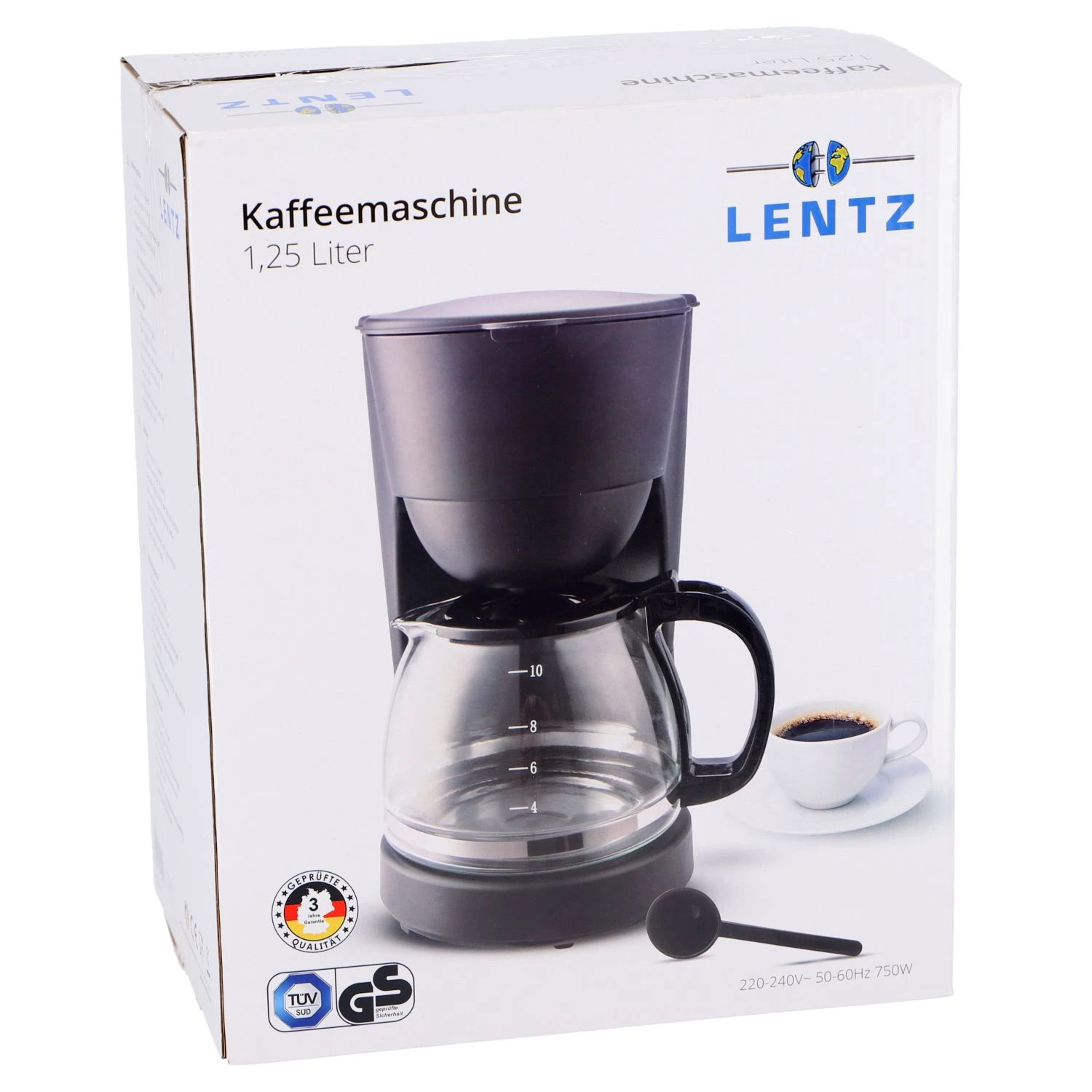 Koffiezetapparaat 1,25L Zwart 750W 5 Koffiezetapparaat 1,25L Zwart 750W - Afbeelding 5